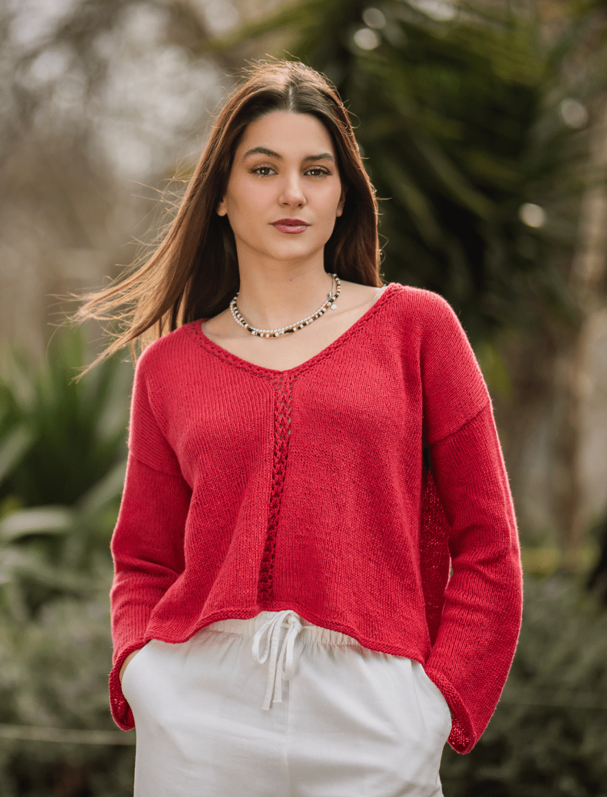 Rosarios4 400 Hibisco schema maglia donna