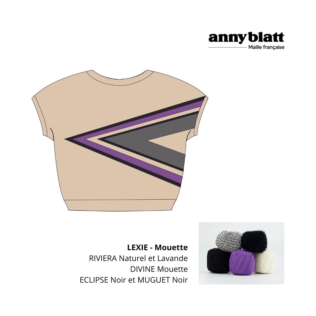 Anny Blatt Lexie kit top cotone Océan taglia M
