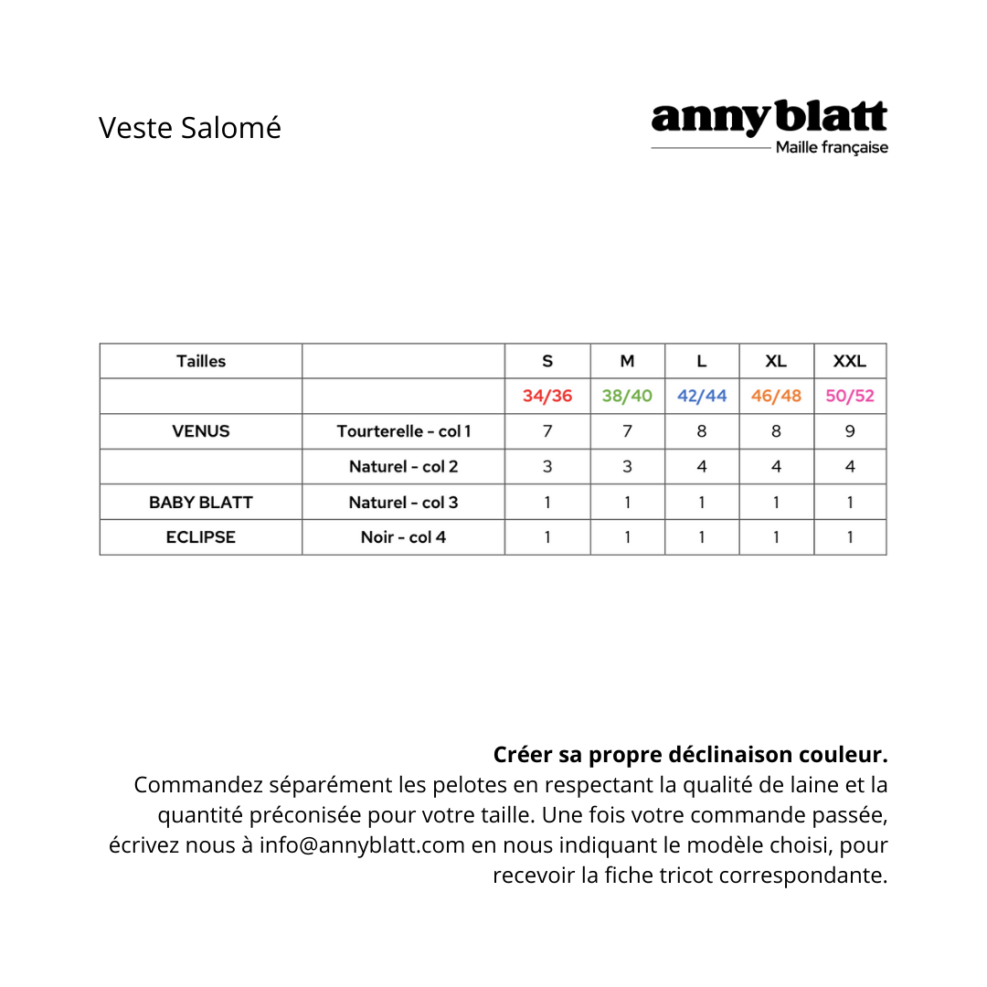 Annyblatt Salomé kit maglia giacca merino