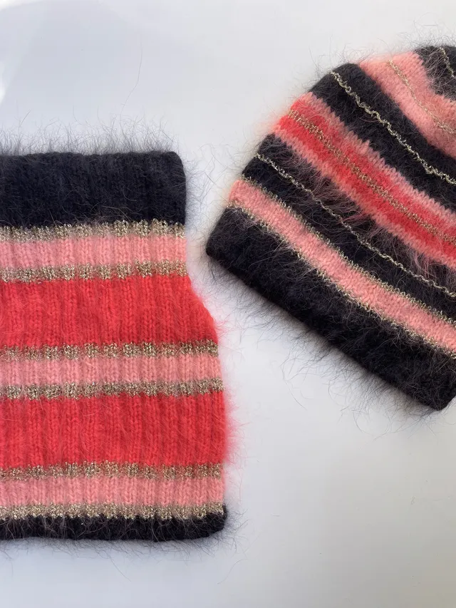 Annyblatt Les Ménuires kit cappello e scaldacollo angora
