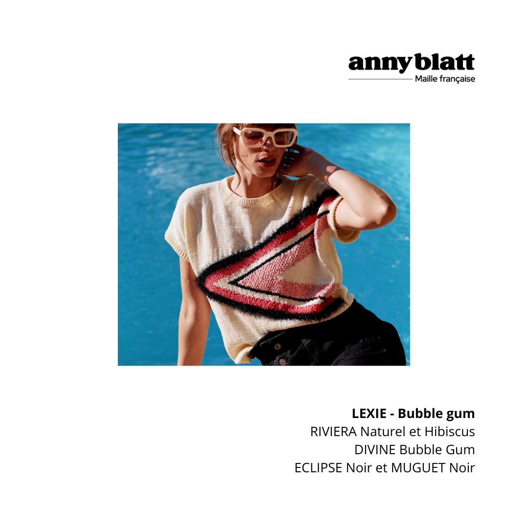 Anny Blatt Lexie kit top cotone Océan taglia M