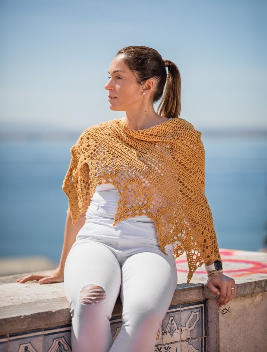 Rosarios4 310 Xaile Viana modello scialle donna