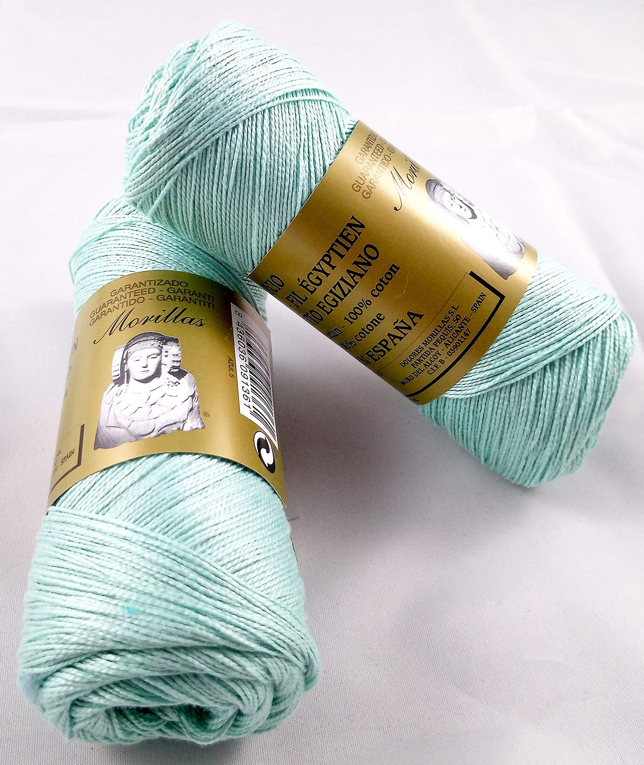 Morillas Zepelines Ne 5/2 cotone perlato blu 5 x2 tinta unita