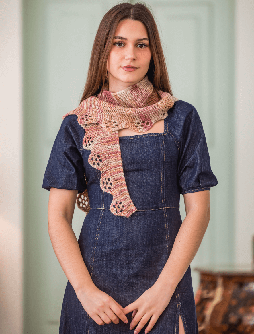 Rosarios4 395 Lenço Camomila schema maglia foulard