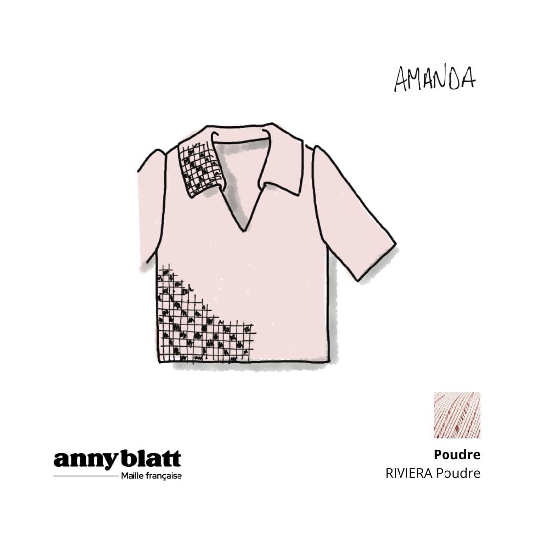 Anny Blatt Amanda camicia kit uncinetto cotone