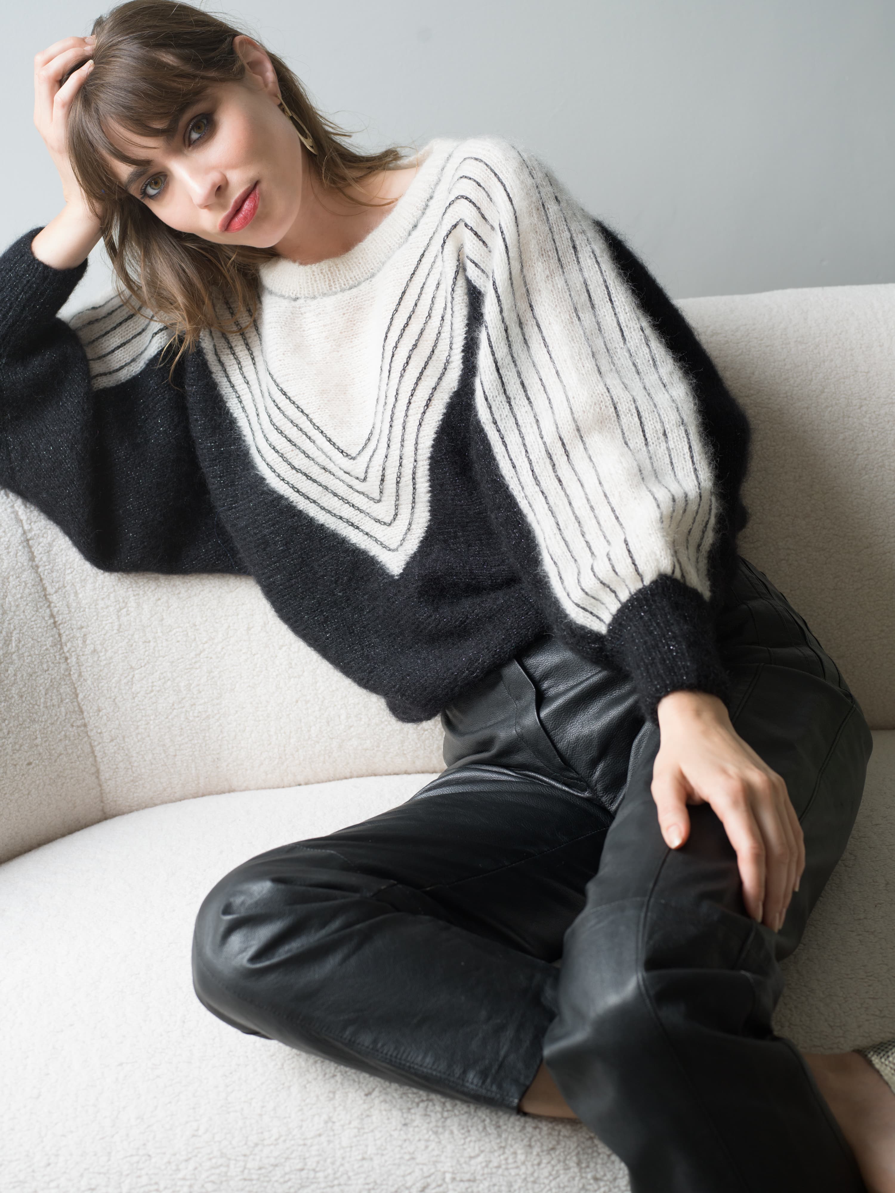 Annyblatt Cyclone kit maglia pull intarsia mohair