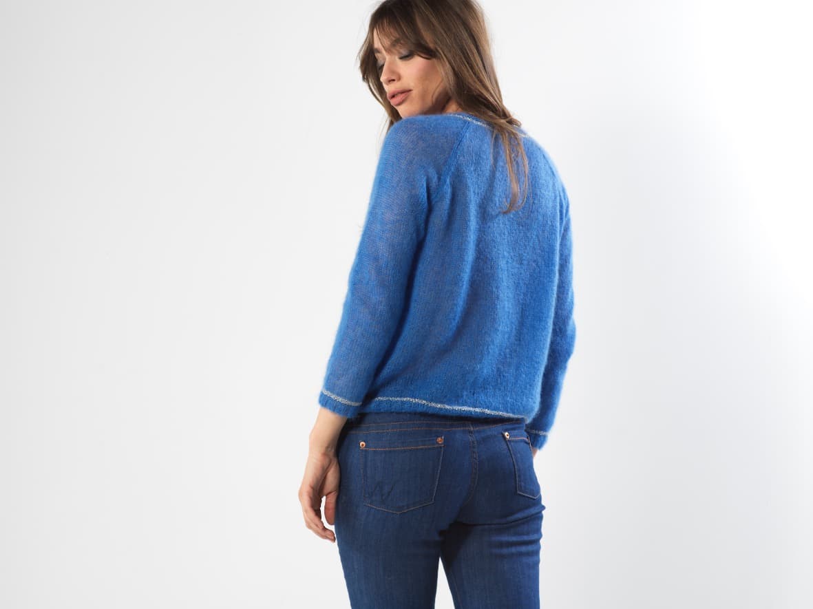 Annyblatt Cassiopée cardigan kit maglia mohair taglia M